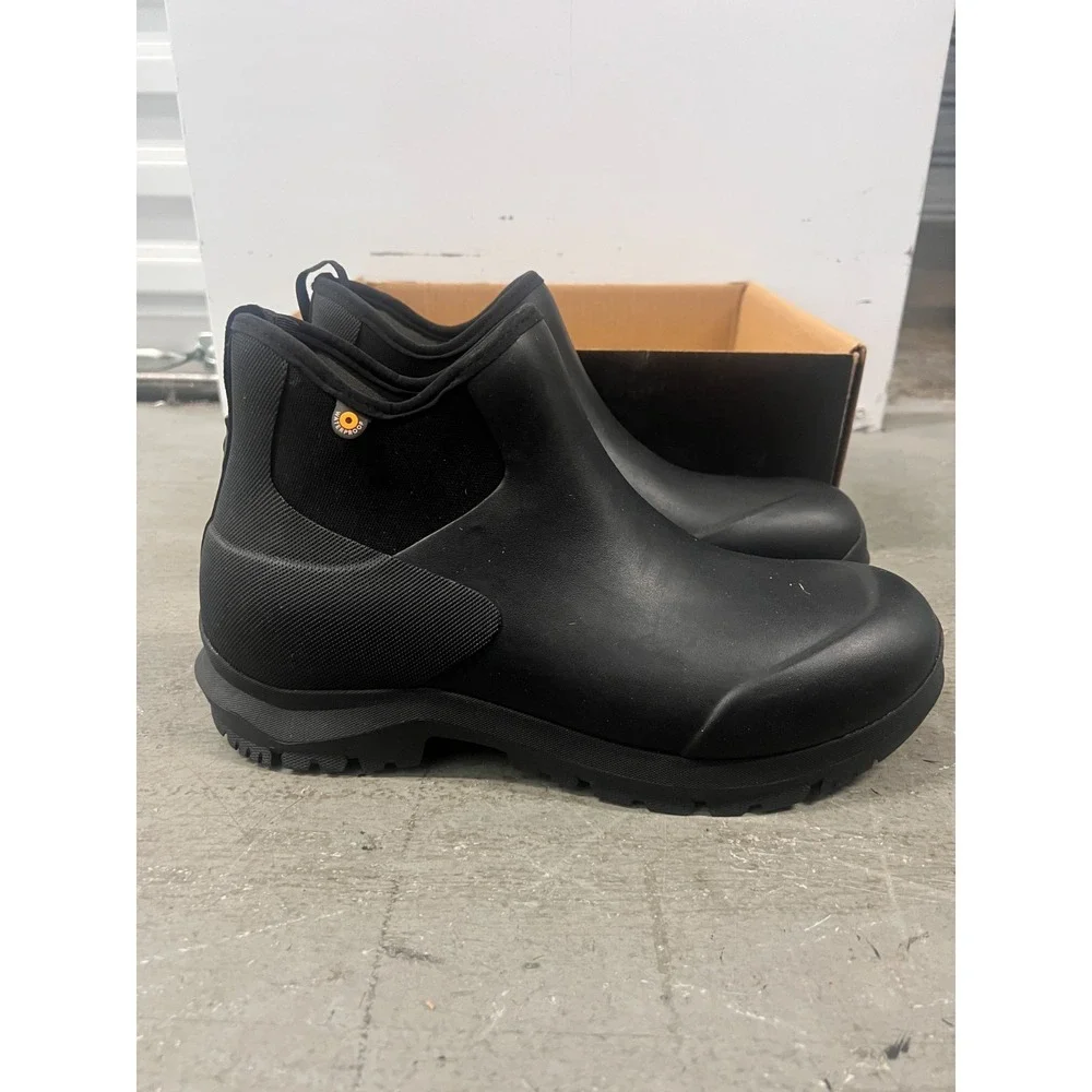 Bogs Sauvie Chelsea‎ II 73110-001 Boots Mens 11 Black Slip-Resistant Waterproof